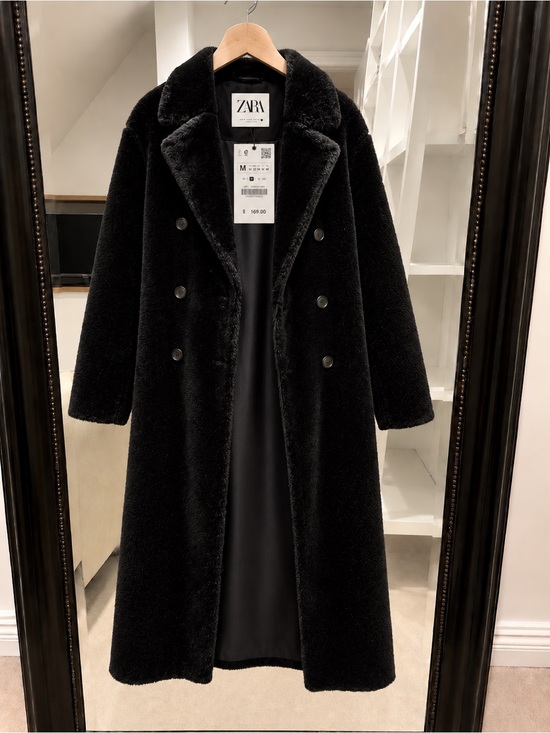 Zara Jackets & Blazers - ZARA Black Double-Breasted  Coat